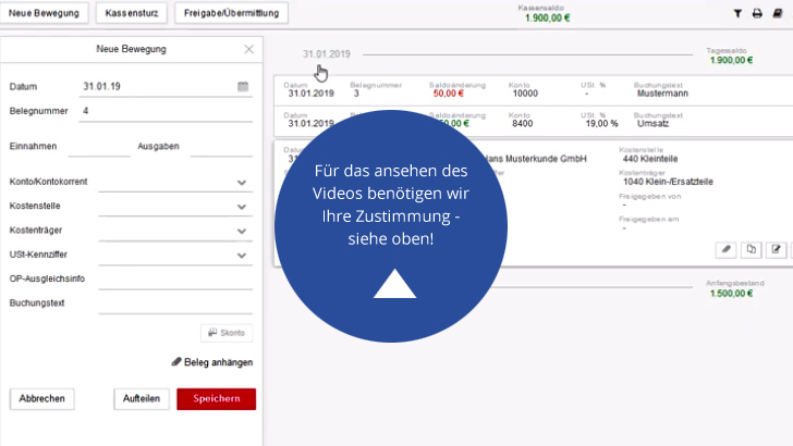 Video Dokumententransfer, Auswertungen, Kassenbuch, Video-Konferenz